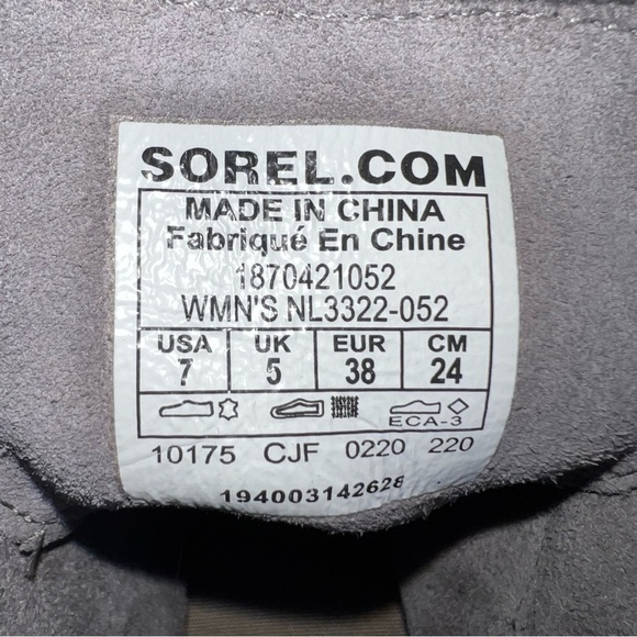 Sorel Evie Major Gray Ankle Lace Up Boots - Picture 7 of 8